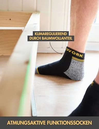 Basic Treasure 10 par funktionella arbetsstrumpor för herrar, svarta. - Bild 3